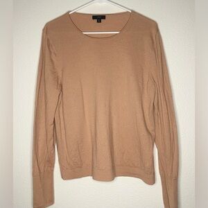 J. Crew Merino Wool Lightweight Crewneck Sweater - tan/peach color